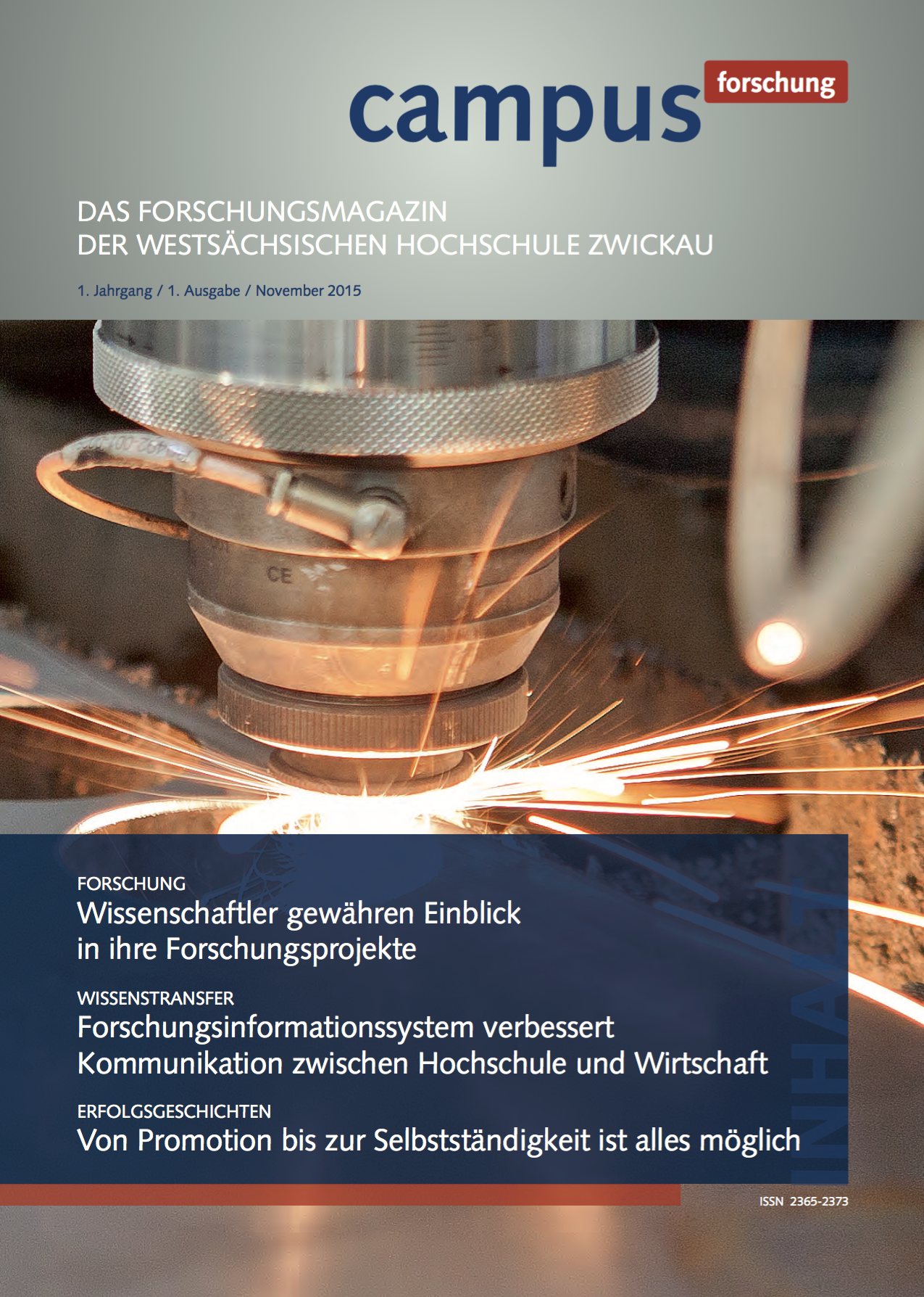 Cover vom Forschungsmagazin Campus forschung 2015